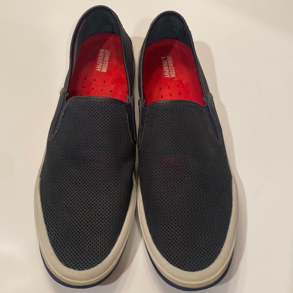 Johnston & Murphy Navy Boat Shoes